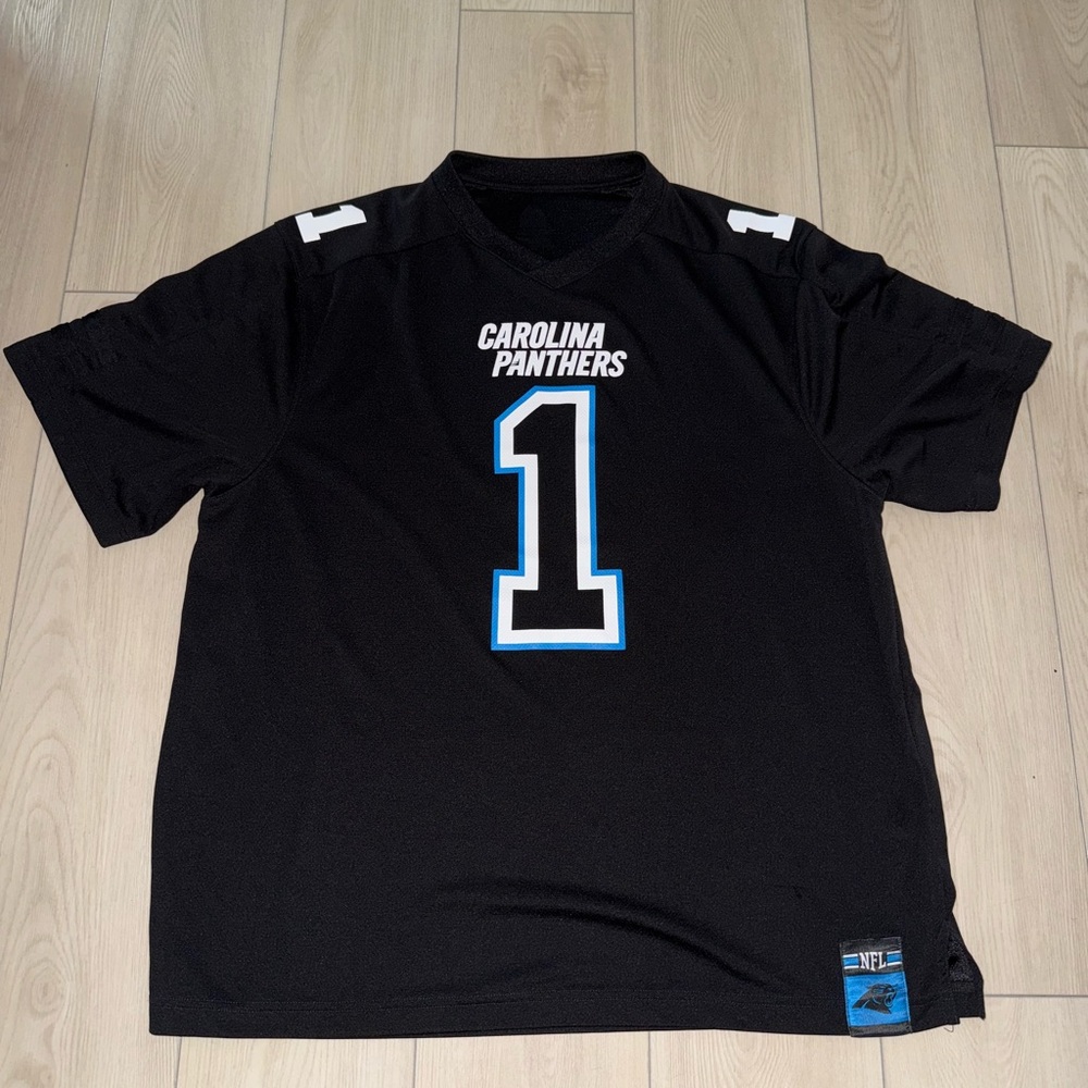Carolina Panthers Cam Newton #1 NFL Jersey Black Men’s XXL